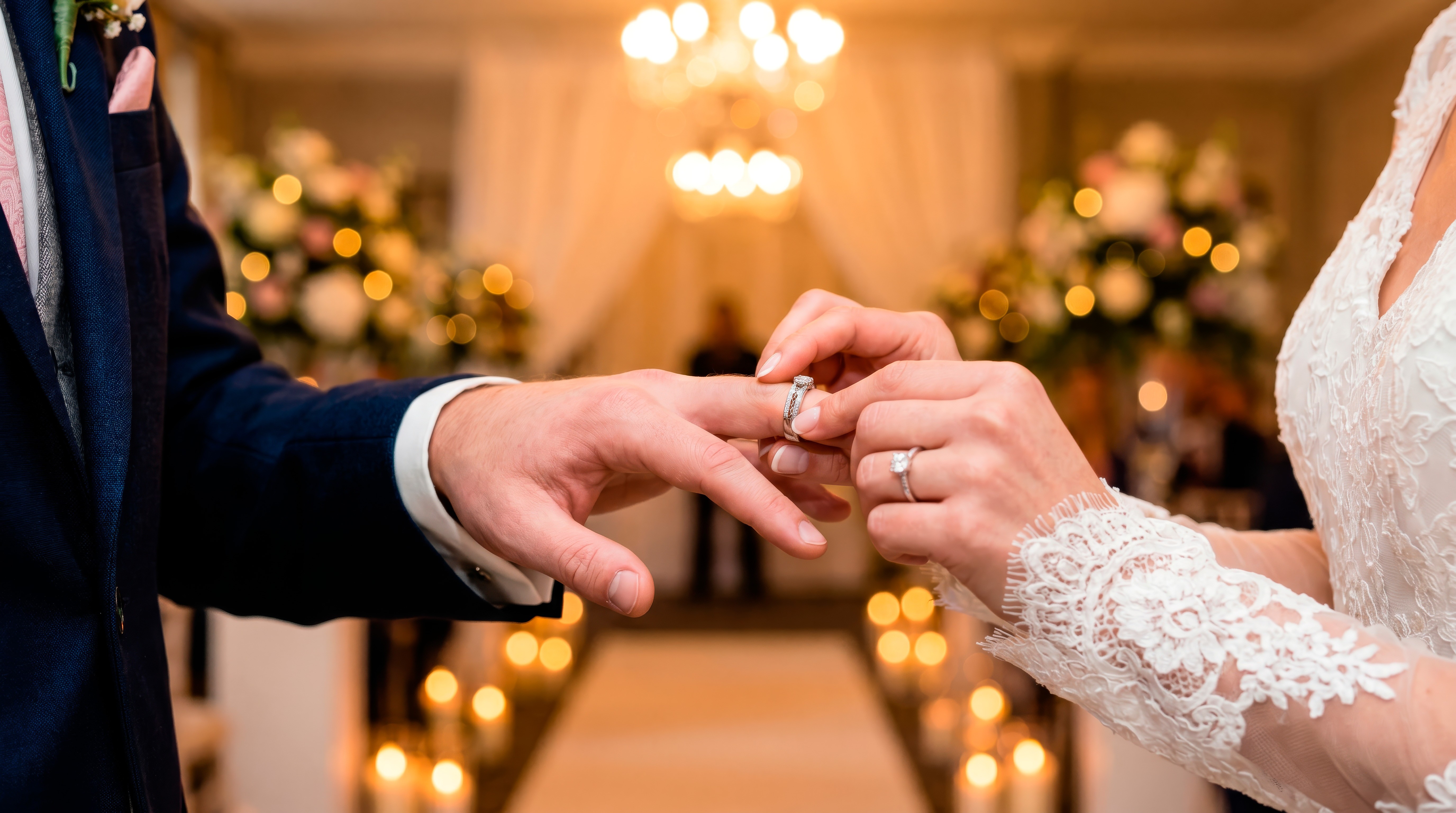 Wedding rings and ceremony details